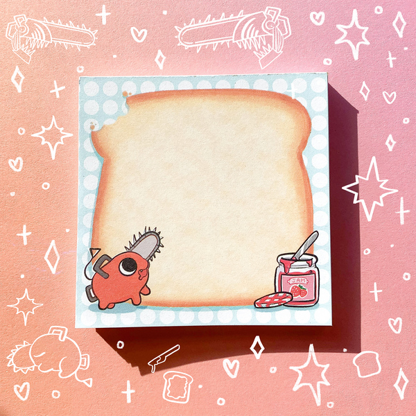 Pochita Jelly on Toast Memo Pad