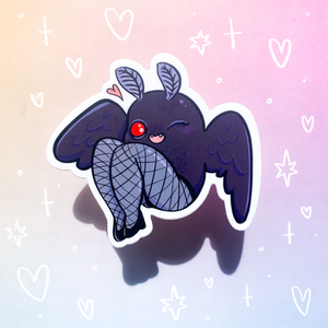 Sexy Mothman Glossy Vinyl Waterproof Sticker